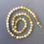 Beads Yellow Opal natural stone smooth round, diameter 6.5mm+-, length 39cm+