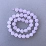 Lavender Amethyst Beads, Natural Stone Smooth Round, diameter 10.5mm+-, length 39cm+