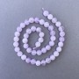Lavender Amethyst Beads, Natural Stone Smooth Round, diameter 8.5mm+-, length 39cm+