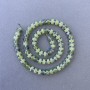 Canadian Jadeite Beads, Natural Stone Disc on Thread, diameter 6x3mm+-, length 39cm+- with 3x2mm+ seed beads