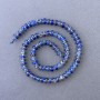 Lapis Lazuli Beads, Natural Stone Disc on Thread, diameter 6x2.5mm+-, length 39cm+- with 3x2mm+ seed beads