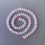 Rose Quartz Beads Natural Stone Disc on Thread, diameter 7x3mm+-, length 40cm+- with 3x2mm+ Seed Beads