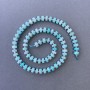 Amazonite Natural Stone Beads, Disc on Thread, Diameter 6x3mm+-, Length 40cm+- with 3x2mm+ Seed Beads