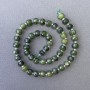 Jadeite Beads Canadian Natural Stone Faceted Rondelle on Thread, diameter 7.5x6mm+-, length 38cm+- with 3x2mm+ Seed Beads