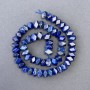 Lapis Lazuli Beads, Natural Stone Faceted Rondelle on Strand, Diameter 10x7mm+/-, Length 39cm+