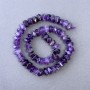 Amethyst Beads, Natural Stone Faceted Rondelle on Strand, Diameter 10x7mm+/-, Length 39cm+