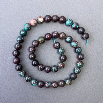Chrysocolla Beads Natural Stone Smooth Round, diameter 8.5mm+/-, length 39cm+