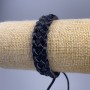 Bracelet, length 18-25cm, width 14mm, black eco leather, adjustable clasp