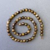 Yellow Pietersite Beads Natural Stone Smooth Round, Diameter 6.5mm+-, Length 40cm+