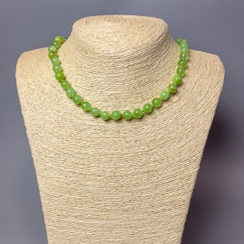 Onyx Necklace (pressed) smooth round beads, diameter 8.5mm+-, length 47cm+