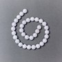 White Agate Beads (Pressed), Smooth Round, Diameter 12mm+/-, Length 40cm+/- on Strand
