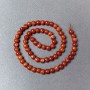 Red Jasper Beads (pressed), smooth round, diameter 6mm+/-, length 39cm+/- on a thread