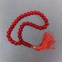 Prayer Beads Coral (pressed) smooth ball, diameter 12mm+- 33 beads, with Coral inserts