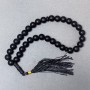 Shungite (Synthetic) Prayer Beads, smooth round beads, diameter 12mm+/- 33 beads, with Shungite inserts