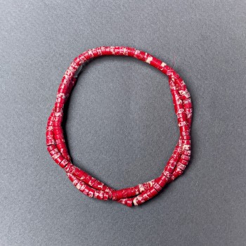 Red Variscite Beads (Pressed) Rondelle, Diameter 4.5x2.5mm+/-, Length 38cm+/- on Fishing Line