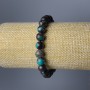 Chrysocolla Bracelet, Natural Stone Smooth Round Beads, Diameter 8.5mm+/-, Length 18cm (Stretch)