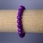 Sugilite Bracelet, Natural Stone Faceted Cube, Diameter 9mm+/-, Length 18cm (Stretch)
