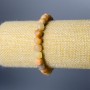 Selenite Bracelet, Natural Stone Faceted Cube, Diameter 7.5mm+-, Length 18cm (Stretch)