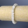 Rock Crystal Bracelet, Natural Stone Faceted Cube, Diameter 7.5mm+-, Length 18cm (Stretch)