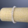 Rock Crystal Bracelet, Natural Stone Faceted Cube, Diameter 5.5mm+-, Length 18cm (Stretch)