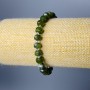 Canadian Jadeite Bracelet, Natural Stone Faceted Rondelle, Diameter 8x6mm+-, Length 18cm (Stretch) with Seed Beads