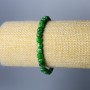 Chrysoprase Bracelet, Natural Stone Faceted Cube, Diameter 5.5mm+-, Length 18cm (Stretch)