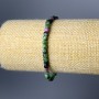 Zoisite Bracelet, natural stone faceted cube, diameter 4mm+-, length 18cm (stretch)