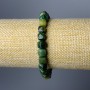 Assorted Natural Stone Bracelet, Faceted Cube, Diameter 7.5mm+/-, Length 18cm (Stretch)