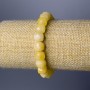 Citrine Natural Stone Bracelet, Faceted Cube, Diameter 9mm+/-, Length 18cm (Stretch)