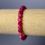 Tourmaline Natural Stone Bracelet, Faceted Cube, Diameter 5mm+/-, Length 18cm (Stretch)