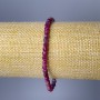 Tourmaline Natural Stone Bracelet, Faceted Cube, Diameter 4mm+/-, Length 18cm (Stretch)