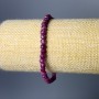 Ruby Natural Stone Bracelet, faceted cube, diameter 4mm+/-, length 18cm (stretch)
