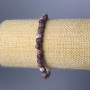 Tourmaline Natural Stone Bracelet, faceted cube, diameter 5mm+/-, length 18cm (stretch)