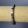 Tourmaline Natural Stone Bracelet, faceted cube, diameter 7mm+/-, length 18cm (stretch)