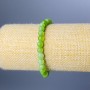 Nephrite Bracelet, natural stone smooth bead, diameter 6.5mm+/-, length 18cm (stretch)