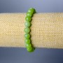 Nephrite Bracelet, natural stone smooth bead, diameter 8.5mm+/-, length 18cm (stretch)