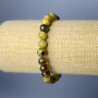 Green Garnet Bracelet, natural stone smooth bead, diameter 8mm+/-, length 18cm (stretch)