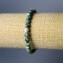 Moss Agate Bracelet, smooth bead, diameter 6.5mm+/-, length 18cm (stretch)