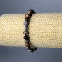 Pietersite Bracelet, natural stone smooth bead, diameter 6.5mm+/-, length 18cm (stretch)