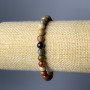 Jasper Bracelet, Natural Stone Smooth Bead, Diameter 6.5mm+/-, Length 18cm (Stretch)