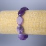 Amethyst Bracelet, natural stone oval link, diameter 13x18mm+-, length 18cm (stretch)