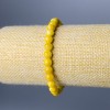 Yellow Jadeite Bracelet, smooth round beads, diameter 6.5mm+/-, length 18cm (stretch)