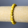 Yellow Jadeite Bracelet, smooth round beads, diameter 8.5mm+/-, length 18cm (stretch)