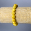 Yellow Jadeite Bracelet, Smooth Bead, Diameter 10mm+-, Length 18cm (Stretch)