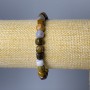 Jasper Bracelet, Natural Stone Faceted Cube, Diameter 7mm+/-, Length 18cm (Stretch)