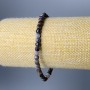 Sapphire Bracelet, Natural Stone Faceted Cube, Diameter 4.5mm+/-, Length 18cm (Stretch)