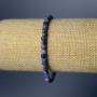 Iolite Bracelet, Natural Stone Faceted Cube, Diameter 4mm+/-, Length 18cm (Stretch)