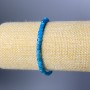 Apatite Bracelet, Natural Stone Faceted Cube, Diameter 5mm+/-, Length 18cm (Stretch)