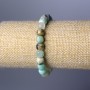Chrysocolla and Lapis Lazuli Bracelet, natural gemstone, faceted cube, 7mm diameter ±, length 18cm (stretch)