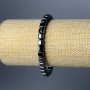 Hematite Cube Bracelet, diameter 6mm +/-, length 18cm (stretch)